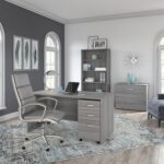 Bush Business Furniture 60W x 30D Office Desk with Mobile File Cabinet, Computer Table and Drawers for Home or Professional Workspace, Studio C Collection, Platinum Gray - Image 6
