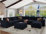 EASE MOOSE Modular Sofa,Oversized U Shape Sectional Modular Sofa,Wide Deep seat Sectional Sofa,FSC Certified Comfortable,Blue - Image 4