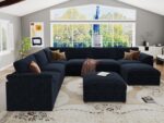 EASE MOOSE Modular Sofa,Oversized U Shape Sectional Modular Sofa,Wide Deep seat Sectional Sofa,FSC Certified Comfortable,Blue - Image 5