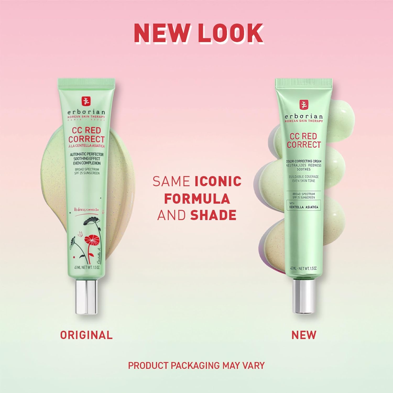 Erborian CC Red Color Correcting SPF 25 Green Pigment Cream, Neutralizes Redness, Calms Skin, Lightweight, Tone‑Perfecting Primer, Korean Skincare - Image 3