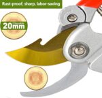 Ultra Sharp Germany Titanium Steel Pruning Shears - Cuts 3X Easier, Weak Hand Arthritis Snips, Rust-Resistant, Effortlessly 1-Inch Cut Capacity Garden Scissors, Ergonomic Handle (gt-04, 1) - Image 3