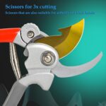 Ultra Sharp Germany Titanium Steel Pruning Shears - Cuts 3X Easier, Weak Hand Arthritis Snips, Rust-Resistant, Effortlessly 1-Inch Cut Capacity Garden Scissors, Ergonomic Handle (gt-04, 1) - Image 5