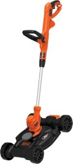 BLACK+DECKER Electric Lawn Mower, Weed Eater and Edger 3-in-1 Combo, Corded 12-Inch 6.5 Amp Electric Weed Wacker and Compact Push Mower (BESTA512CM) - Image 3