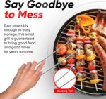 Gas One – 14-inch Portable Barbecue Grill with 3-Point Locking Lid for Heat Preservation – Dual Venting System – Small Charcoal Grill for Backyard, Camping, Boat - Image 7