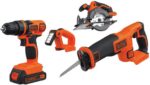 BLACK+DECKER 20V MAX Power Tool Combo Kit, 4-Tool Cordless Power Tool Set with 2 Batteries and Charger (BD4KITCDCRL) - Image 4