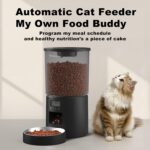 Automated Cat Feeder,Clear 4.2L Dry Food Dispenser with Single Bowl,Programmable Timed Pet Feeder for Up to 6 Daily Meals,10-Second Voice Message & Dual Power Backup (Black, 4.2L Press Version) - Image 3
