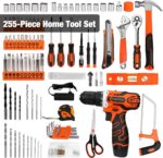 255-Piece Tool Set - Tool Kit with 12V Cordless Drill Driver, Toolbox Storage Case with Drawer, General Household Drill Set for DIY Projects, Home Repairs, Handyman - Image 4