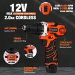 255-Piece Tool Set - Tool Kit with 12V Cordless Drill Driver, Toolbox Storage Case with Drawer, General Household Drill Set for DIY Projects, Home Repairs, Handyman - Image 5