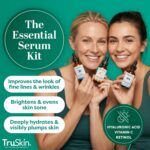 TruSkin Face Serum Trio - Vitamin C, Retinol & Hyaluronic Acid Anti-Aging Serums for Face - AM, PM & All-Day Skincare Routine - Brightening, Smoothing & Hydrating Facial Serums, 1 fl oz Each - Image 3