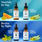 TruSkin Face Serum Trio - Vitamin C, Retinol & Hyaluronic Acid Anti-Aging Serums for Face - AM, PM & All-Day Skincare Routine - Brightening, Smoothing & Hydrating Facial Serums, 1 fl oz Each - Image 4