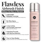 Jerome Alexander MagicMinerals AirBrush Foundation – 2 Piece Set with Airbrush Foundation and Kabuki Brush - Spray Makeup with Anti-aging Ingredients for Smooth Radiant Skin - Light Medium - Image 3