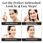 Jerome Alexander MagicMinerals AirBrush Foundation – 2 Piece Set with Airbrush Foundation and Kabuki Brush - Spray Makeup with Anti-aging Ingredients for Smooth Radiant Skin - Light Medium - Image 4
