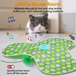 umosis Interactive Cat Toys Rechargeable,Moving Concealed Feathers,Real Mouse Squeaky,Touch Activated Cat Kitten Toy Exercise Toys for Indoor Bored Adult Cats - Image 4