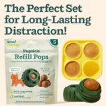 WOOF Starter Pack - Interactive Dog Ball Toy for Boredom - Dog Treat Molds Silicone - Chicken-Flavored Healthy Treats for Dogs - Pupsicle Doggy Enrichment Toy - for Small Pups - 10-25 lbs - Image 3