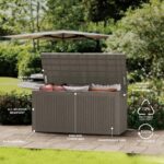 Outdoor Storage Box Waterproof, 320 Gallon Lockable Resin Deck Box, Patio Storage Bin for Pool Accessories Cushion Furniture, Garden Tools, UV-Resistant Outside Delivery Grey - Image 8
