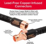 Pocket Hose 75 FT Copper Bullet Expandable Garden Hose w/10 Pattern Thumb Spray Nozzle AS SEEN ON TV 650psi 3/4 in Patented Lead-Free Ultra-Lightweight Solid Copper Anodized Aluminum - Image 6