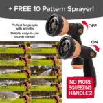 Pocket Hose 75 FT Copper Bullet Expandable Garden Hose w/10 Pattern Thumb Spray Nozzle AS SEEN ON TV 650psi 3/4 in Patented Lead-Free Ultra-Lightweight Solid Copper Anodized Aluminum - Image 10