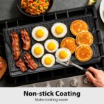 Utheer Reversible Cast Iron Griddle with 5-Piece Silicone Tool Kit, 19.5" x 10.5" Ceramic Nonstick Grill Pan for Gas Grill, Charcoal, Oven, BBQ, Stovetop, Pancakes, Burgers - Image 9