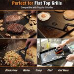 Utheer Reversible Cast Iron Griddle with 5-Piece Silicone Tool Kit, 19.5" x 10.5" Ceramic Nonstick Grill Pan for Gas Grill, Charcoal, Oven, BBQ, Stovetop, Pancakes, Burgers - Image 10