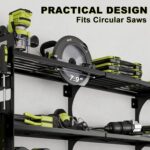 64" Power Tool Organizer Wall Mount, 16 Slots, 3-Tier Drill & Cordless Tool Storage Holder with Pegboard Sides, Tool Wall Organizer for Garage & Workshop Black - Image 6