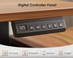 OffiGo 48 Inch L Shaped Electric Standing Desk with Drawers & File Cabinet Sets, Executive Sit Stand Desk, Height Adjustable Computer Desk for Home Office, Writing, Workstation, Walnut+Black - Image 8