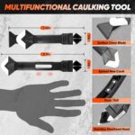 Saker Silicone Caulking Tool 3-in-1 Grout Removal Tool and Sealant Finishing Scraper with Stainless Steelhead, Caulk Remover and Seam Repair Kit for Bathroom, Kitchen, Floor, Window and Sink Joints - Image 5