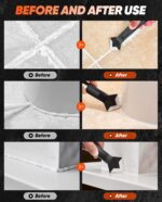 Saker Silicone Caulking Tool 3-in-1 Grout Removal Tool and Sealant Finishing Scraper with Stainless Steelhead, Caulk Remover and Seam Repair Kit for Bathroom, Kitchen, Floor, Window and Sink Joints - Image 7