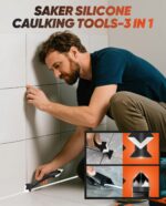 Saker Silicone Caulking Tool 3-in-1 Grout Removal Tool and Sealant Finishing Scraper with Stainless Steelhead, Caulk Remover and Seam Repair Kit for Bathroom, Kitchen, Floor, Window and Sink Joints - Image 8