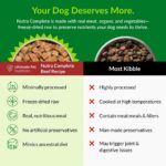 ULTIMATE PET NUTRITION Nutra Complete, 100% Freeze Dried Raw Veterinarian Formulated Dog Food with Antioxidants Prebiotics and Amino Acids (1 Pound, Beef) - Image 4