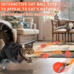 BABORUI 2Pack Interactive Cat Toy Ball - Automatic Interactive Cat Toys for Indoor Cats with 3 Tails, 2 Speeds Rechargeable Enrichment for Small/Medium/Large to Keep Them Busy - Image 3
