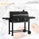 Captiva Designs Extra Large Charcoal BBQ Grill with Oversize Cooking Area(794 SQIN), Outdoor Cooking Grill with 2 Individual Lifting Charcoal Trays and 2 Foldable Side Tables - Image 7