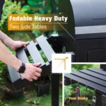 Captiva Designs Extra Large Charcoal BBQ Grill with Oversize Cooking Area(794 SQIN), Outdoor Cooking Grill with 2 Individual Lifting Charcoal Trays and 2 Foldable Side Tables - Image 10
