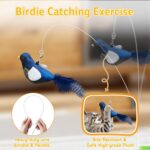 Automatic Cheese-Shaped Interactive Cat Toy – Flying Bird, 6-Hole Mole & Rotating Feather | USB Rechargeable Electronic Feather Toy for Indoor Adult Cats & Kittens, Relieves Boredom - Image 5