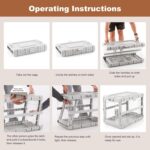 ZOMISIA Collapsible Dog Crate for Large Dogs - 36" L Heavy Duty Dog Kennel No Tools Required with 4 Sides Steel Foldable Cage for Dogs Indoor Furniture, Portable Carrier with 2 Smooth Wheels, Beige - Image 5