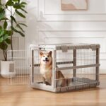 ZOMISIA Collapsible Dog Crate for Large Dogs - 36" L Heavy Duty Dog Kennel No Tools Required with 4 Sides Steel Foldable Cage for Dogs Indoor Furniture, Portable Carrier with 2 Smooth Wheels, Beige - Image 10