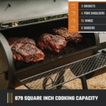 Oklahoma Joe's Highland Offset Charcoal Smoker and Grill with 900 sq. in. Cooking Area in Black - Image 4