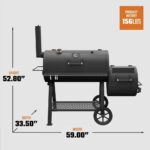 Oklahoma Joe's Highland Offset Charcoal Smoker and Grill with 900 sq. in. Cooking Area in Black - Image 9