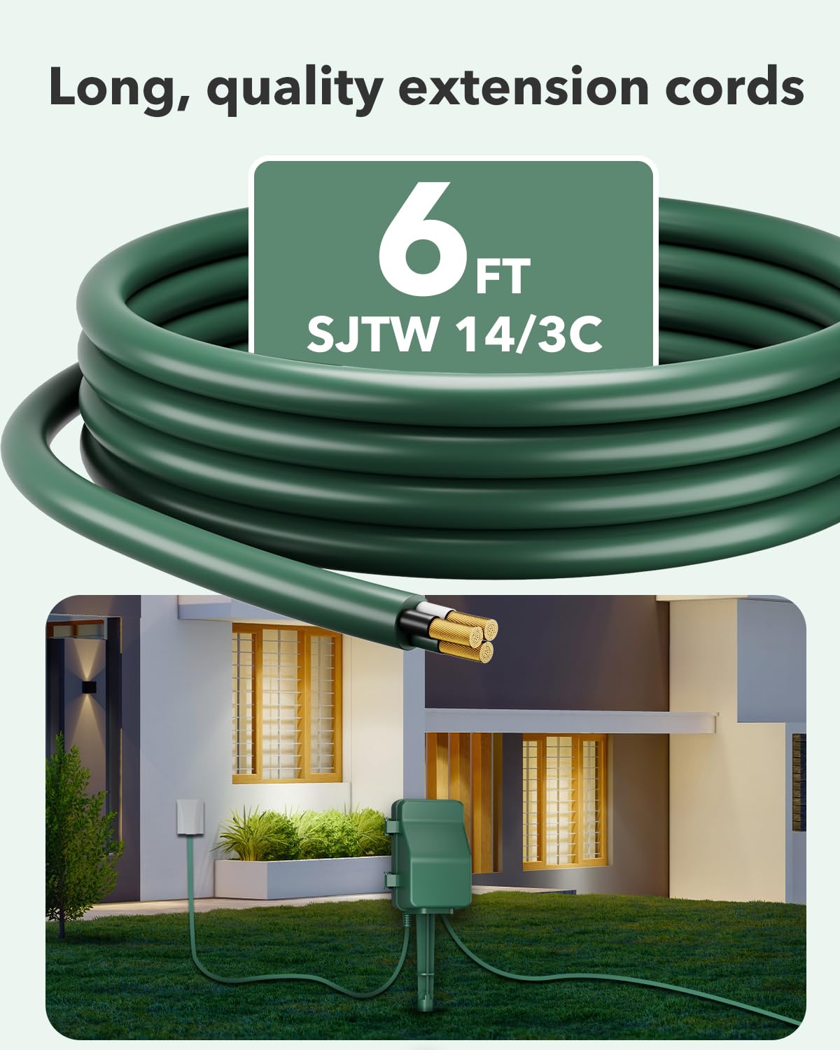 BN-LINK Outdoor Power Stake, 7-Day Programmable Digital Timer, 6 Outlets, 6FT Extension Cord, Waterproof Perfect for Christmas, Halloween, Garden Decorations, ETL Listed - Image 7