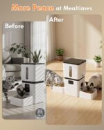 Yakry Automatic Cat Feeder for 2 Cats - Two HD Cameras Easy Setup 5GHz Stable WiFi Dog Food Dispenser with HD Night Vision - 8L Pet Feeder with Dual Bowls for Multi-Cat & Small Dogs Indoor - Image 3