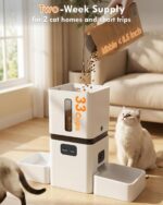 Yakry Automatic Cat Feeder for 2 Cats - Two HD Cameras Easy Setup 5GHz Stable WiFi Dog Food Dispenser with HD Night Vision - 8L Pet Feeder with Dual Bowls for Multi-Cat & Small Dogs Indoor - Image 6