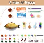 Cat Tunnel Bed with 40 Pcs Interactive Cat Toys, Cat Tube with Kitten Toys for Indoor Kittens, Collapsible Play Tunnel, White - Image 6
