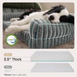 Bedsure ComfyFleece™ Orthopedic Dog Beds Large Sized Dog, Waterproof Memory Foam Pet Couch Sofa with Sides, Non-Slip Bottom and Egg-Crate Foam Large Pet Bed with Washable Corduroy Cover, Grey - Image 4