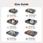 Bedsure ComfyFleece™ Orthopedic Dog Beds Large Sized Dog, Waterproof Memory Foam Pet Couch Sofa with Sides, Non-Slip Bottom and Egg-Crate Foam Large Pet Bed with Washable Corduroy Cover, Grey - Image 7