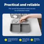 PetSafe Analog 2 Meal Programmable Pet Feeder, Automatic Dog and Cat Feeder - Dry or Semi-Moist Pet Food Dispenser, Slow Feed Portion Control (3 Cup/16 Ounce Total Capacity), Tamper-Resistant Design - Image 7