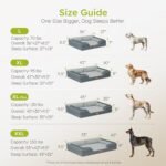 CWAWZ Extra Large Dog Bed, Orthopedic XL Dog Bed with Cooling Gel Memory Foam, Waterproof Pet Bed with Removable Washable Cover, 42" Pet Sofa Couch Dutch Velvet with Bone Toy, Dark Gray - Image 8