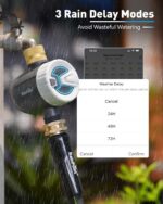 RAINPOINT WiFi Water Timer, Sprinkler Timer for Garden Hose, Smart Automatic Irrigation System with Brass Inlet for Yard, Lawn, APP Remote Control via 2.4Ghz WiFi and Bluetooth - Image 6