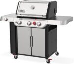 Weber Genesis S-335 Liquid Propane Gas Grill for Outdoor Cooking, Stainless Steel, 3 Burners and 1 Side Burner – Stainless Steel Cooking Grates, PureBlu Burners & Sear Zone - Image 3