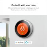 Google Nest Learning Thermostat - 3rd Gen - Programmable Smart Thermostat for Home - Compatible with Alexa (Stainless Steel) - Image 7