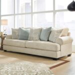 Signature Design by Ashley Monaghan Vintage Sofa with Accent Pillows, Reversible Cushions and Rolled Arms, Beige - Image 3