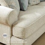 Signature Design by Ashley Monaghan Vintage Sofa with Accent Pillows, Reversible Cushions and Rolled Arms, Beige - Image 6